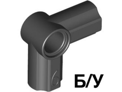 ! Б/У - Technic, Axle and Pin Connector Angled #6 - 90 degrees, Black (32014 / 4107767 / 6268905) - Б/У