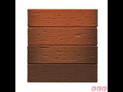 Клинкерный кирпич облицовочный пустотелый ЛСР Ноттингем красный флэшинг береста 250х85х65 мм