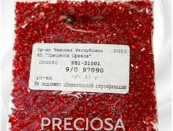 Гранатовый непрозрачный бисер