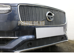 Защита радиатора Volvo XC90 2014- black верх PREMIUM