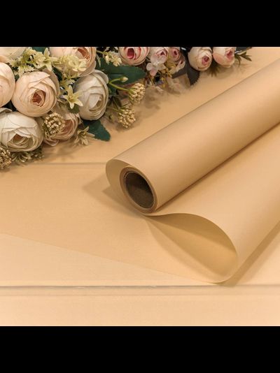 Пленка матовая в рулоне 50мкм (оранжево-желтая), 58см*10м