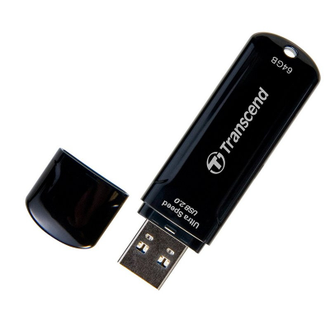 Флеш-память Transcend JetFlash 600, 64Gb, USB 2.0, черный, TS64GJF600