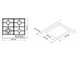 Схема встраивания ГАЗОВОЙ ВАРОЧНОЙ ПОВЕРХНОСТИ KORTING HG 665