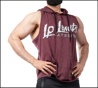 Майка с капюшоном LP Tanktop Stonewashed 2701-867 красный камень