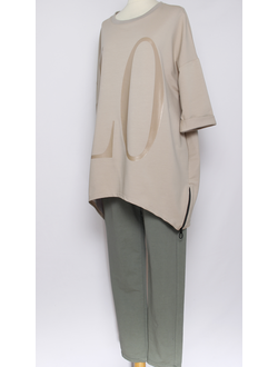 ДЖЕМПЕР БОХО  КИМОНО "LOVE" бежевый р.50,52