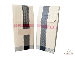 Коробочка крафт-домик "Клетка"