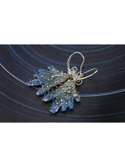 Серьги в виде крылышек русалки "Брызги звёздных волн"