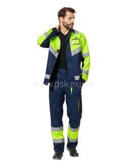 Костюм ИЛИОН СИГНАЛ с брюками, желтый/темно-синий