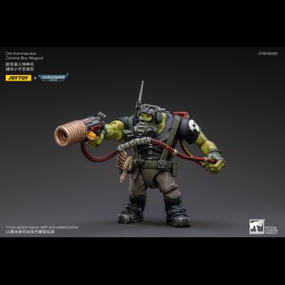 Орк связист Вагзук (Warhammer 40k) - КОЛЛЕКЦИОННАЯ ФИГУРКА 1/18 Ork Kommandos Comms Boy Wagzuk (JT2979) - JOYTOY