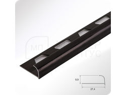 Купить окантовочный профиль для плитки ПО 10 Бронза браш