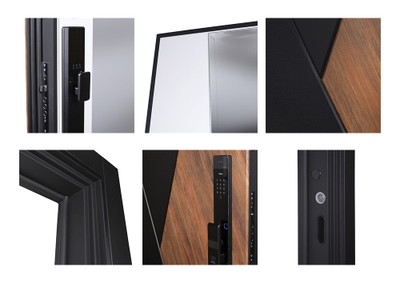 Стальная дверь   Plata с зеркалом (биометрический замок Smart lock Y23)