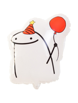 Фольгированный Шар "Человечек Мем с шариком"