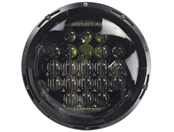 Светодиодная фара GSR-LED-7дюймов-75W-5DL Black, CREE, DRL, 1шт