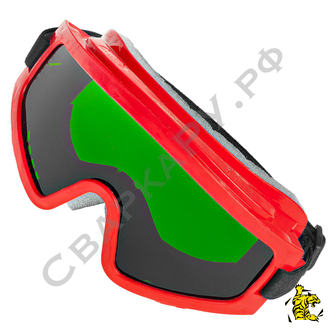 Очки газопайщика ЗН11 Super Panorama (3) зеленый ацетат целлюлозы с обтюратором