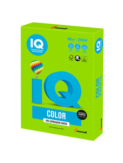 Бумага цветная IQ color, А4, 160 г/м2, 250 л., интенсив зеленая, MA42