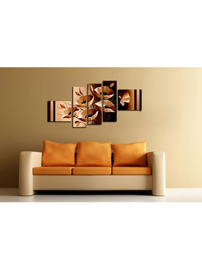 Модульная картина "Необычные цветы"