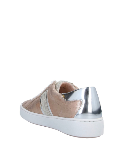 Женские кроссовки Michael Kors под металлик цвет бежевый