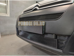 Защита радиатора Citroen Berlingo 2015- black верх
