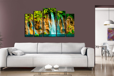 Модульная картина "Водопад"
