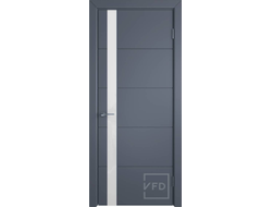 Дверь ПО TRIVIA (ТРИВИА) GRAPHITE, стекло WHITE GLOSS, эмаль