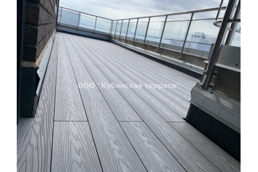 Настил из декинга ДПК на рег.опорах