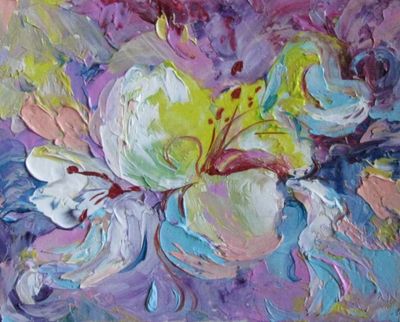 Круглова Светлана. &quot;Фантазия&quot;, картон / масло, 11 х 13 см., 2010 г