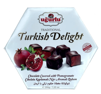 ugurlu рахат-лукум гранат в шоколаде, 200 гр