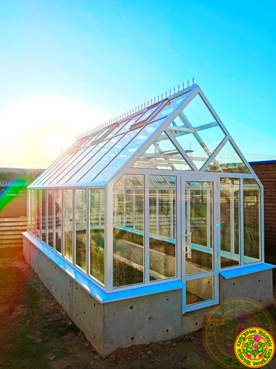 Стеклянная теплица Честерфилд Эталон 6000x3000 премиум-класса