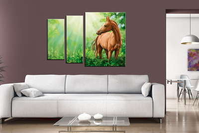 Модульная картина "Дикая лошадь"