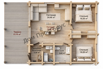«Оптимальный»  11 х 7.7 м — 77 м²