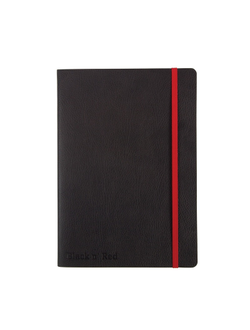 Блокнот Oxford Black&Red А5 72л с резинкой, твердая обложка, 400033673
