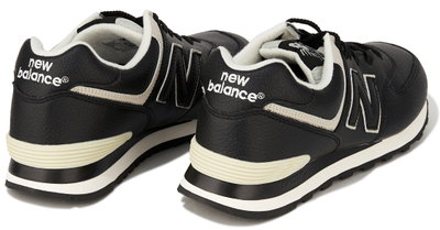 New Balance 574 Black White Leather