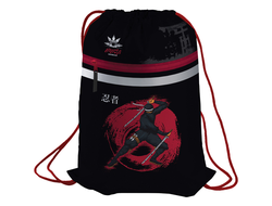 Мешок для обуви Berlingo "Ninja" 41*49 см, карман на молнии, светоотр. полоса (MS09325)