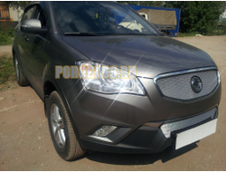 Защита радиатора Ssang Yong Actyon (C200) 2010-2013 chrome верх