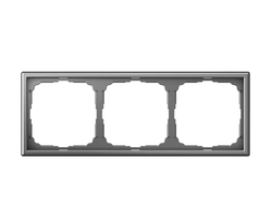 Systeme Electric ArtGallery Сталь Рамка 3-ая, универсальная, GAL000903