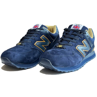 New Balance 574 Темно-синие замшевые