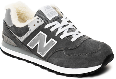 New Balance 574 Grey с мехом