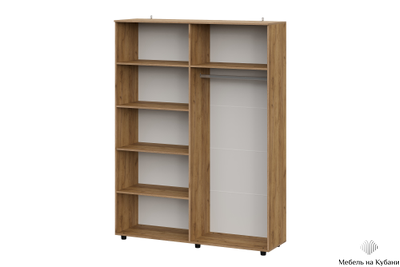 Байкал Шкаф четырехстворчатый SAFE Дуб Золотой/Графит