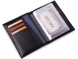 Кожаная обложка черная, бренд EZCASE