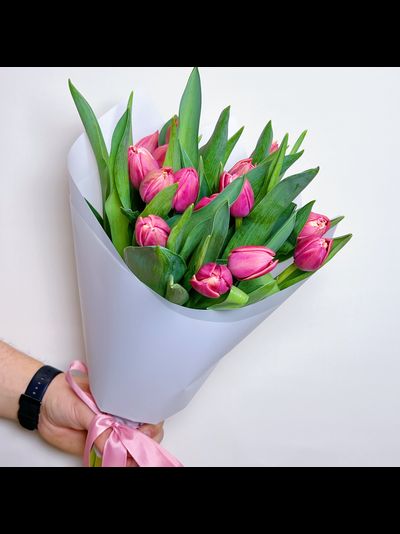 Букет пионовидных тюльпанов 15 шт Columbus