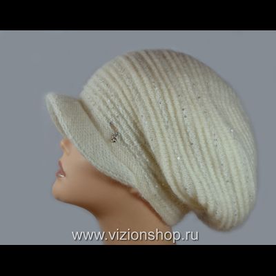 Вязаный берет с козырьком для женщин фото беретов и кепок Италии Vizio