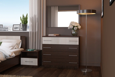 Зеркало Аврора Венге и дуб молочный