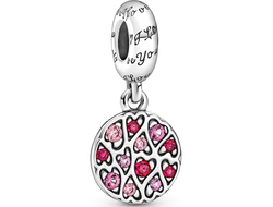 Шарм-подвеска с сверкающим сердечком  Артикул № 799558C01