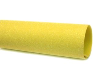 Фоамиран глитерный (перламутровый), толщина 2 мм, 20*30 см, цвет лимонный (№22)