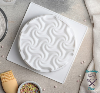 Форма для муссовых десертов и выпечки Доляна «Вихрь», 17,5×5,5 см, ячейка d=15 см, цвет белый