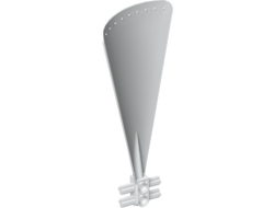 Propeller 1 Blade 14L with Two Pin Holes and Four Axles, White (89509 / 4587185)