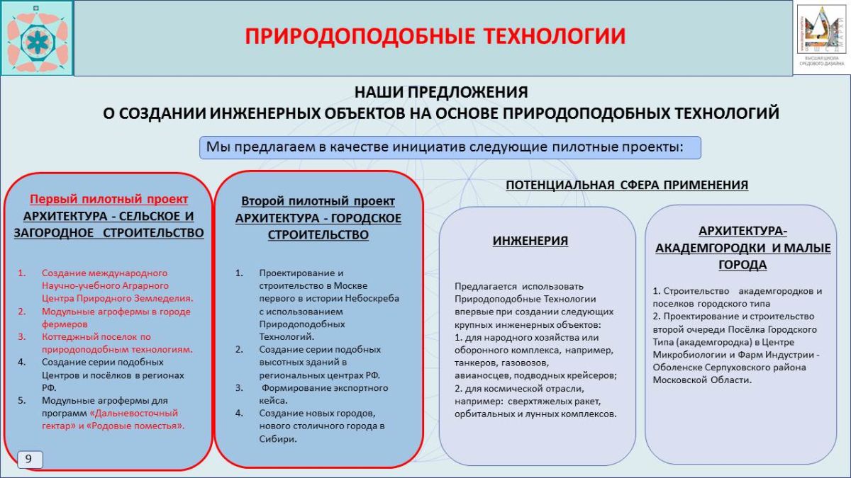 Инженерные объекты на основе природоподобия