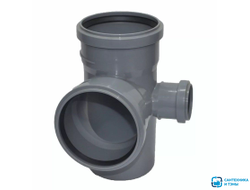 Крестовина 2-х плоскостная для внутренней канализации  110х110х50 правая МультиМир