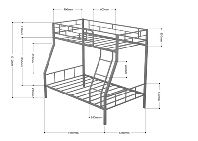 Двухъярусная кровать Раута габариты кровати фото