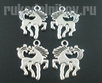 подвеска "Лошадь", цвет-античное серебро